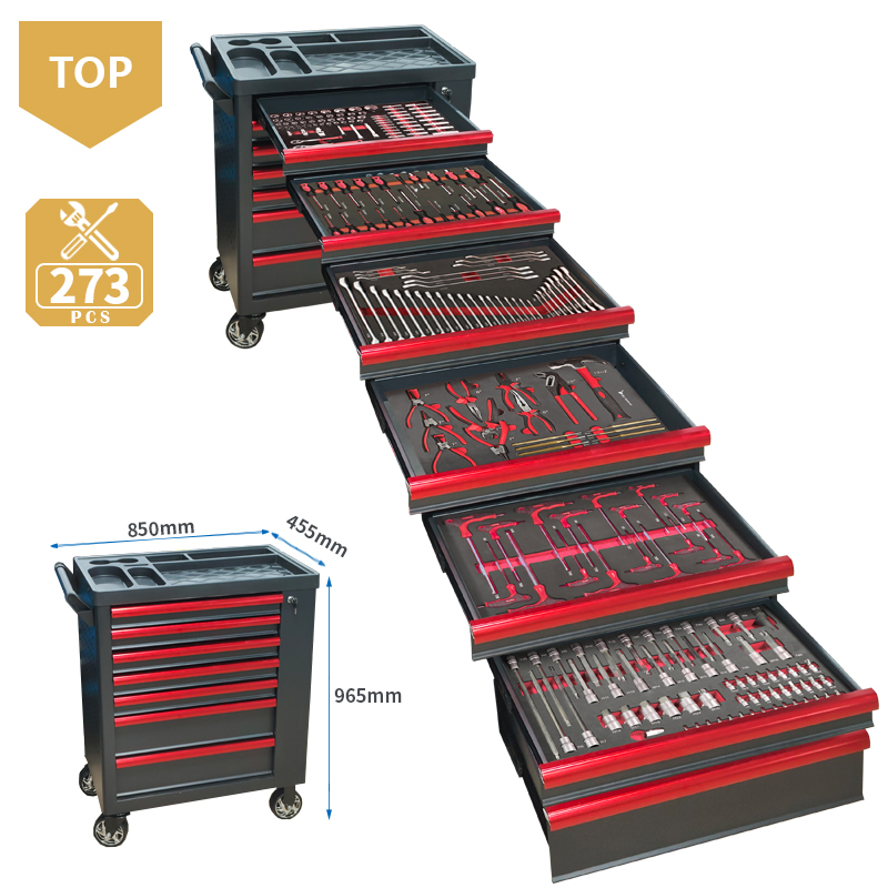 Tools Mechanical Workshop - عربة أدوات بـ 7 أدراج مع