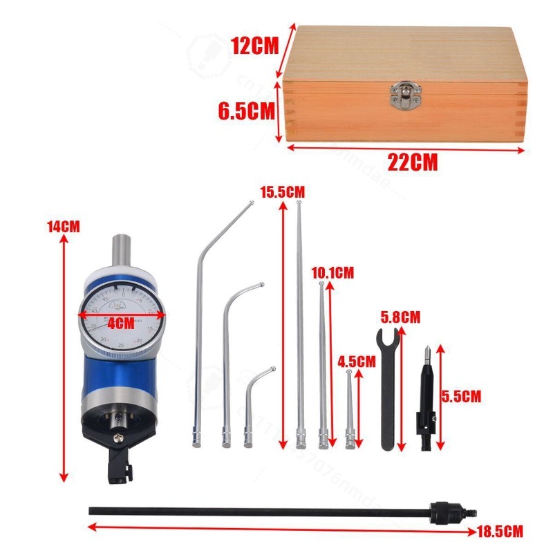 Workshop Tools Center - مؤشر قياس صناعي أزرق بمقبض 0-3