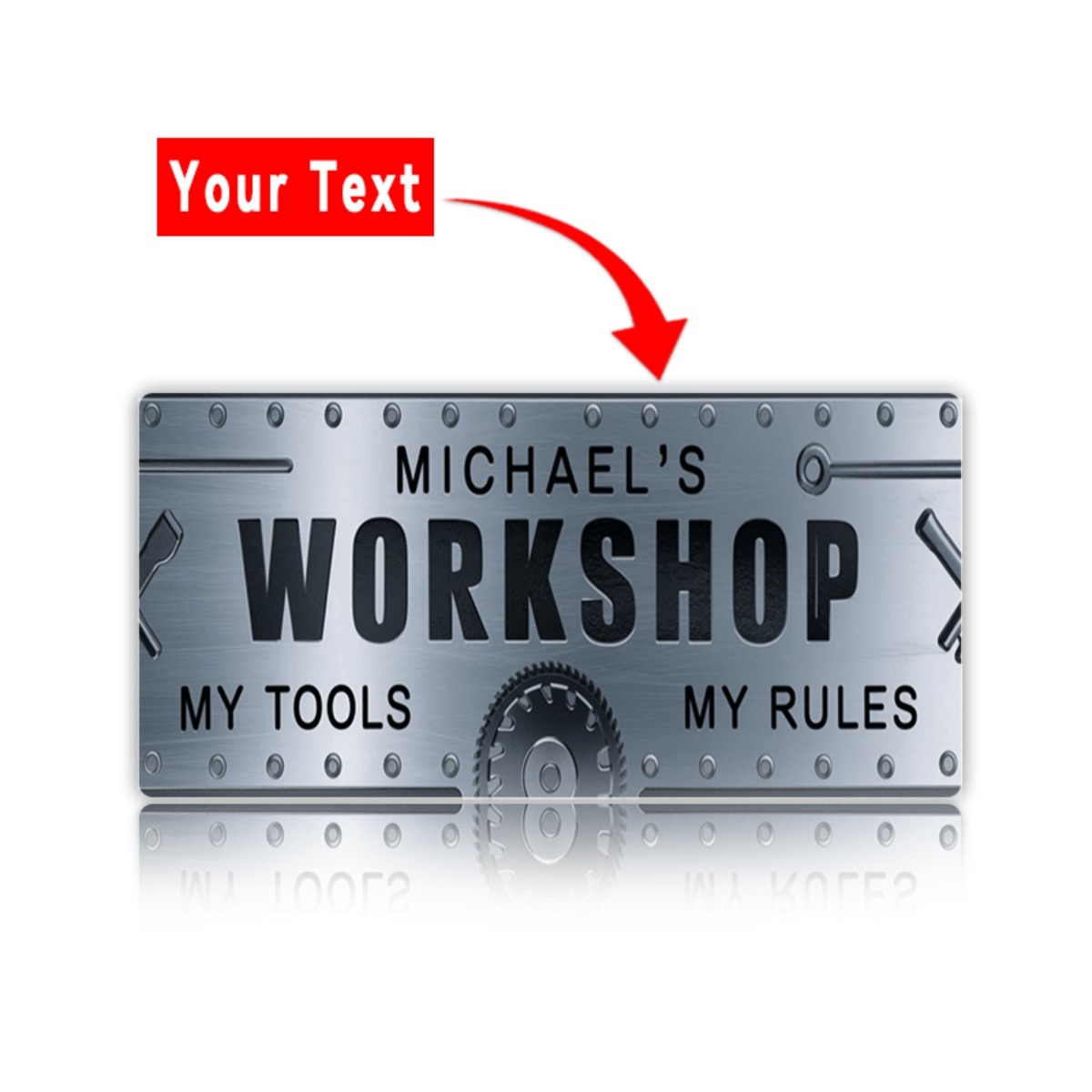 لافتة ألومنيوم مخصصة للورشة مق - مراجعة Workshop Tools And Names وسعره